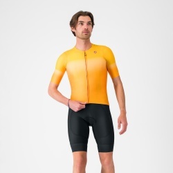 Tricou cu maneca scurta Castelli UPF, pentru barbati, portocaliu aprins, XL - Img 3