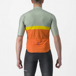 Tricou maneca scurta CASTELLI A Blocco Vernil Portocaliu Galben Visiniu - Img 6