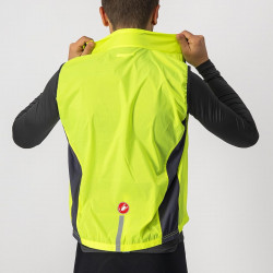 Vesta de vant Castelli Squadra Stretch Galben Fluo/Antracit - Img 3