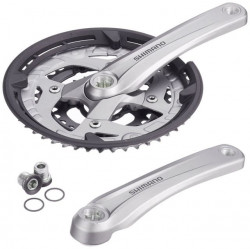 Angrenaj Shimano Alivio FC-M4010 cu Aparatoare Ax Octalink 9 V Brat 175mm Argintiu
