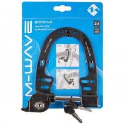 Antifurt Cadru si Furca M-WAVE "BOOSTER 2 in 1" Negru - Img 2