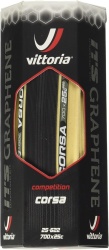 Anvelopa VITTORIA Corsa Competition 700 X 25C(25-622) Grafene G+ Negru Cream