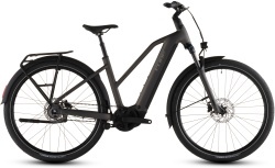 BICICLETA ELECTRICA CUBE TOURING HYBRID COMFORT SLX 800 TRAPEZE CHARCOAL CHROME