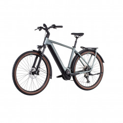 Bicicleta Electrica MTB Hardtail CUBE Kathmandu Hybrid EXC 750 SilverGreen Black