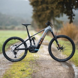 BICICLETA MTB ELECTRICA FULL SUSPENTION MARIN ALPINE TRAIL E2 GREY BLACK MARIME M - Img 2