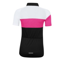 Bluza ciclism Force View Lady maneci scurte negru/alb/roz XL - Img 2