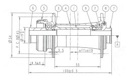 Butuc Fata NOVATEC D791SB-12- CL Negru 24H 12x100 mm CenterLock - Img 2