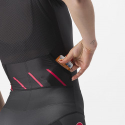 Costum de triatlon cu maneca scurta Castelli Free Sanremo W SS de dama Negru/Magenta