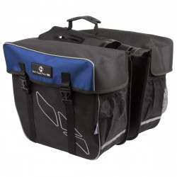 Geanta Portbagaj 2 Piese M-WAVE "AMSTERDAM DOUBLE" Negru/Albastru - Img 1