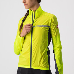 Jacheta de vant Castelli Squadra Stretch W de dama Galben Fluo