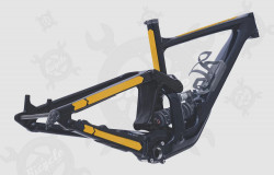 Flow Lines Yellow Bike Frame Simulation
