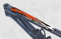 Speed Freak Orange Bike Frame Simulation
