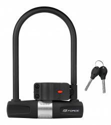 Lacat U-lock FORCE cu suport de prindere 11.5x18.9cm Negru