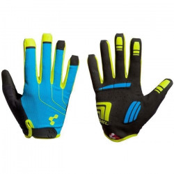 Manusi Cube Natural Fit LTD cu Degete Albastru/Lime