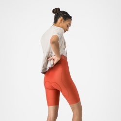 Pantaloni scurti cu bretele Castelli Espresso 2 W DT, pentru femei, paprika XS - Img 2