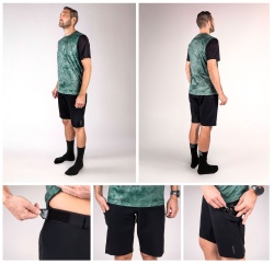Pantaloni Scurti Force Mount MTB Negri M - Img 3