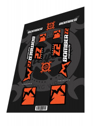 Set stickere adezive furca MARZOCCHI Bomber Z2 2020 Orange Black