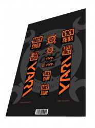 Set stickere adezive furca ROCKSHOX Yari Orange 2022