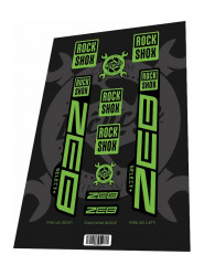 Set stickere adezive furca ROCKSHOX Zeb Select Plus 2022 Toxic Green