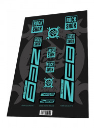 Set stickere adezive furca ROCKSHOX Zeb Ultimate 2022 Sky Blue