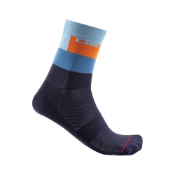 Sosete Castelli Blocco 15, Indigo/Bleu/Portocaliu, XXL, 44-47