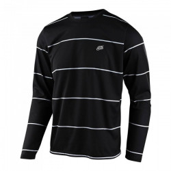 Tricou Bicicleta Troy Lee Designs Flowline Ls Stacked Black