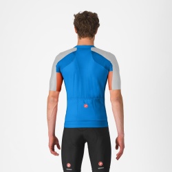 Tricou cu maneca scurta Castelli Entrata 6, pentru barbati, albastru Italia/gri argintiu-maro mocha, XXL - Img 2