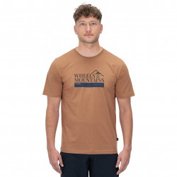 Tricou CUBE Organic T-Shirt Wheels & Mountain Brown