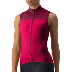 Tricou fara maneci Castelli Velocissima SL Dama Rosu/Visiniu