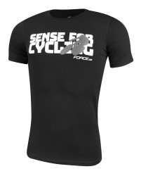 Tricou Force Sense negru print alb