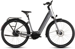 BICICLETA ELECTRICA CUBE SUPREME HYBRID DELUXE PRO 600 EASY ENTRY QUICKSILVER GREY