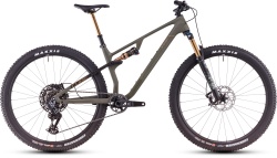 Bicicleta MTB Full Suspension CUBE AMS ONE11 C:68X TM 29 dustyolive´n´gold