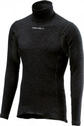 Bluza de corp cu guler Castelli Flanders Neck Warm Negru