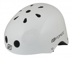 Casca Force BMX alb lucios S-M (54-58 cm)