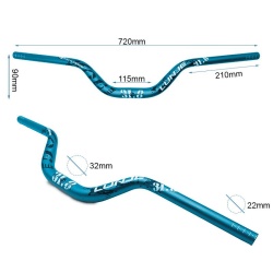 Ghidon 720mm cu rise 90mm albastru - Img 2