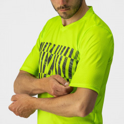 Jersey cu maneca scurta Castelli Trail Tech Tee Galben Fluo/Negru - Img 3