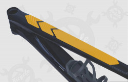 Flow Lines Yellow Bike Frame Simulation