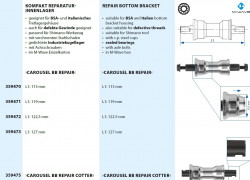 Monobloc Pedalier M-WAVE CAROUSEL BB REPAIR 113 mm - Img 2