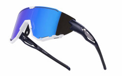 Ochelari Force Creed, lentila revo albastra, albastru/alb