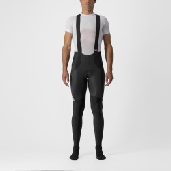 Pantaloni lungi cu bretele Castelli Sorpasso RoS, Negru/Argintiu Reflex, L