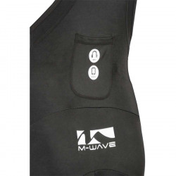 Pantaloni Scurti cu Bretele M-Wave,Negru/Alb , XL - Img 3