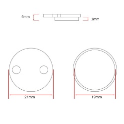 Placute frana trotineta Xiaomi Pro sintered 20mm - Img 3