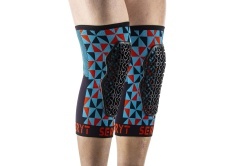 Protectii genunchi Seryt Arlecchino Light-blue Red S - Img 3