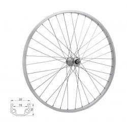 Roata spate 24 RMX 219 507x19 argintie