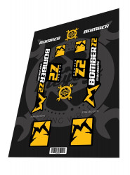 Set stickere adezive furca MARZOCCHI Bomber Z2 2020 Yellow Black