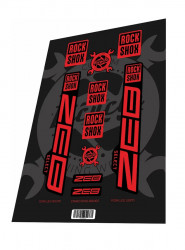 Set stickere adezive furca ROCKSHOX Zeb Select 2022 Blood Red