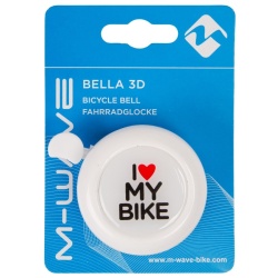 Sonerie Metal M-WAVE BELL 3D I Love my Bike - Img 4