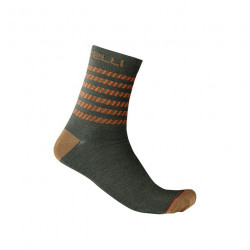 Sosete Castelli Go 15, Kaki/Portocaliu, XXL, 44-47