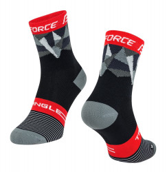 Sosete Force Triangle negru/gri/rosu