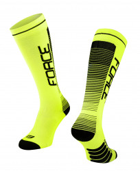 Sosete lungi Force Compress negru/fluo